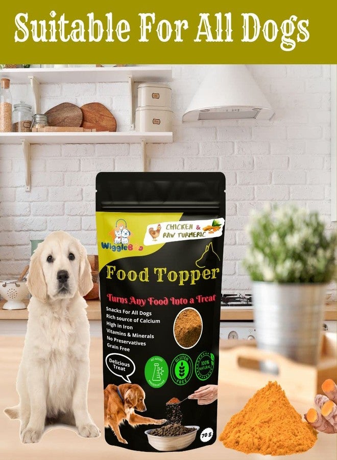 WiggleBoo Magical Dog Food Topper || Joy of Best Taste || Chicken & Raw Turmeric Flavour || Grain Free & Protein Rich || Anti Oxident || 70g - Image 5